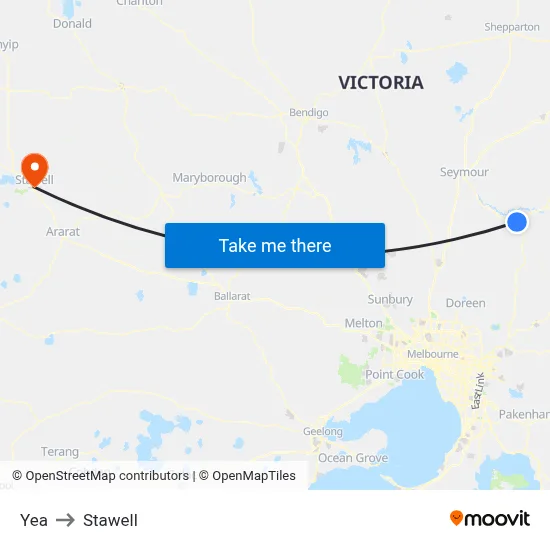 Yea to Stawell map