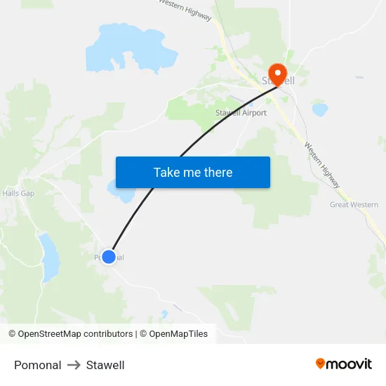 Pomonal to Stawell map