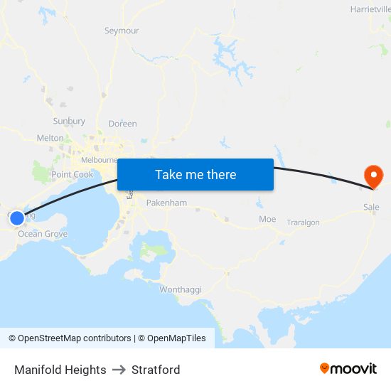 Manifold Heights to Stratford map