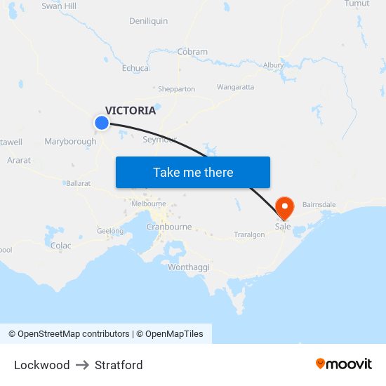 Lockwood to Stratford map