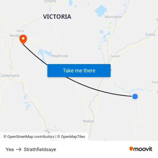 Yea to Strathfieldsaye map