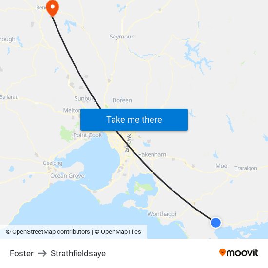 Foster to Strathfieldsaye map