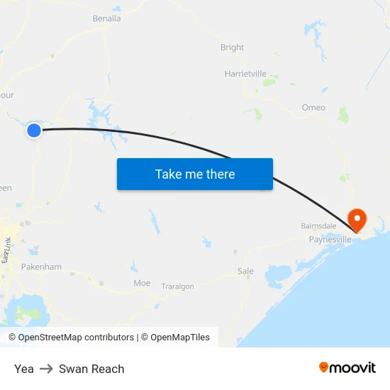 Yea to Swan Reach map