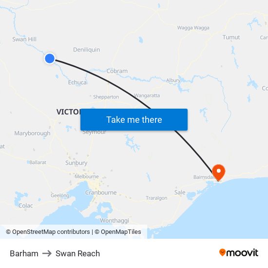 Barham to Swan Reach map