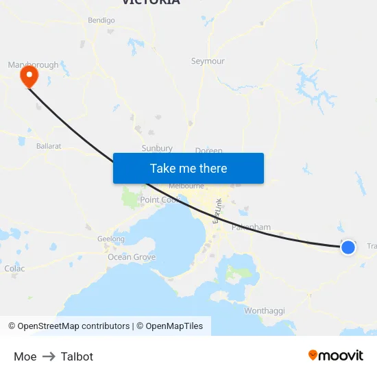 Moe to Talbot map