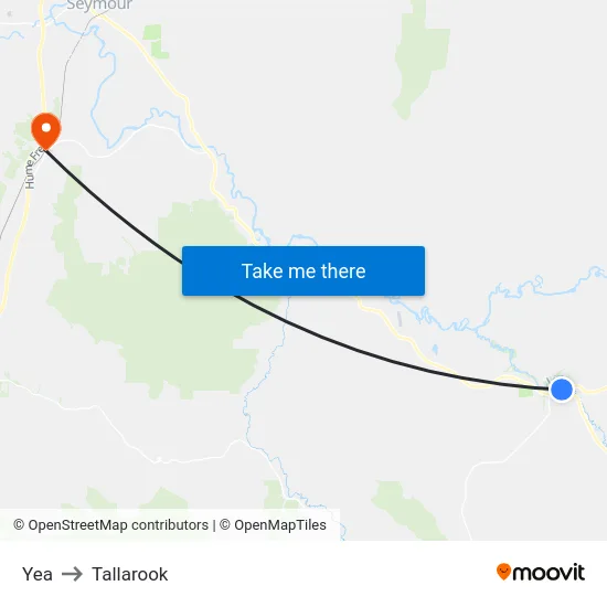 Yea to Tallarook map