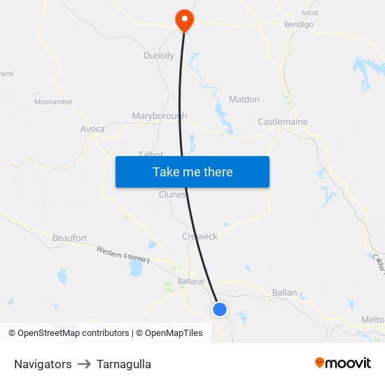 Navigators to Tarnagulla map