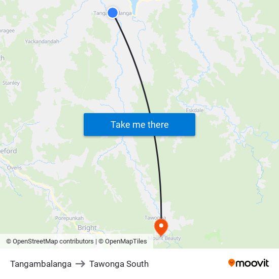 Tangambalanga to Tawonga South map