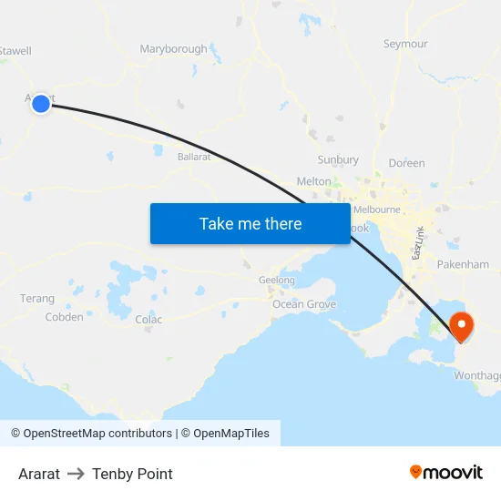 Ararat to Tenby Point map