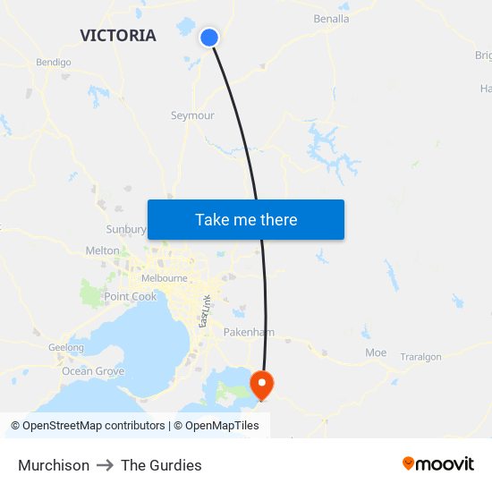 Murchison to The Gurdies map