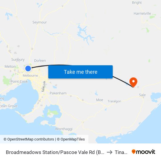 Broadmeadows Station/Pascoe Vale Rd (Broadmeadows) to Tinamba map