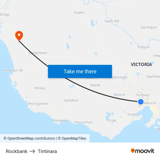 Rockbank to Tintinara map