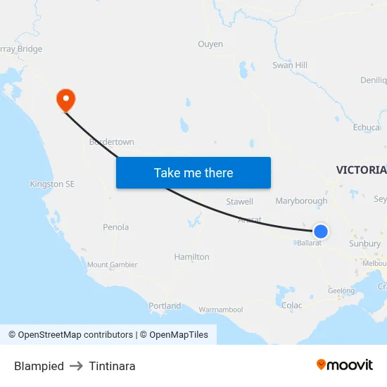 Blampied to Tintinara map
