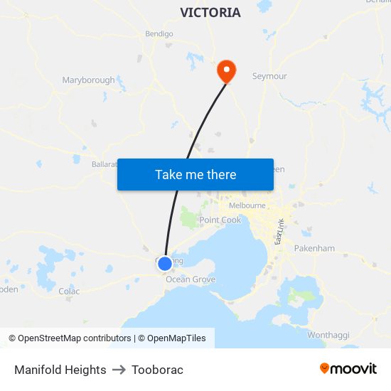 Manifold Heights to Tooborac map