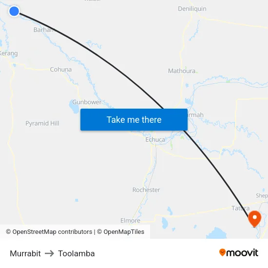 Murrabit to Toolamba map
