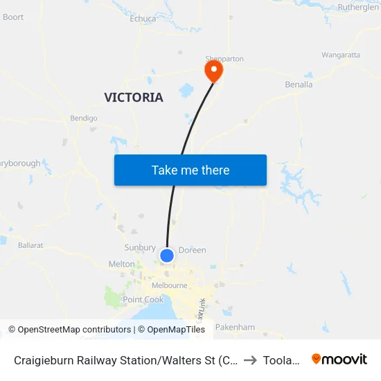 Craigieburn Station/Walters St to Toolamba map