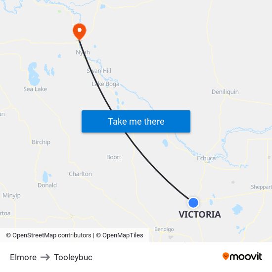 Elmore to Tooleybuc map