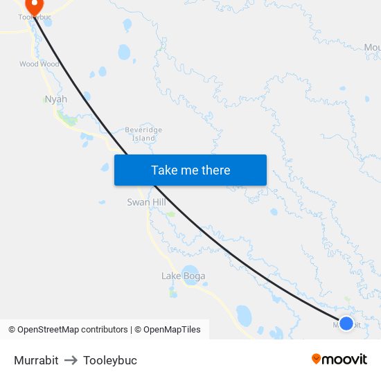 Murrabit to Tooleybuc map