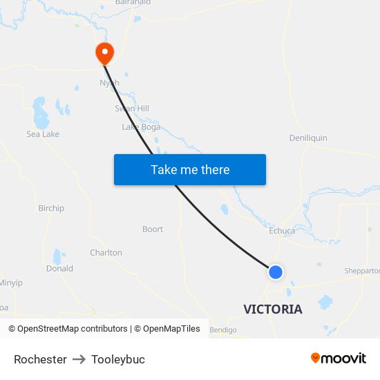 Rochester to Tooleybuc map