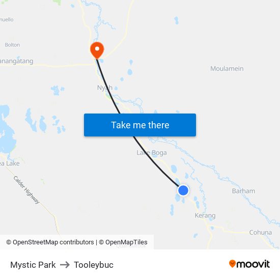 Mystic Park to Tooleybuc map