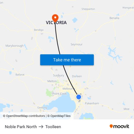 Noble Park North to Toolleen map