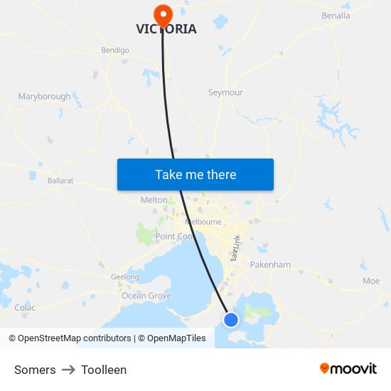 Somers to Toolleen map