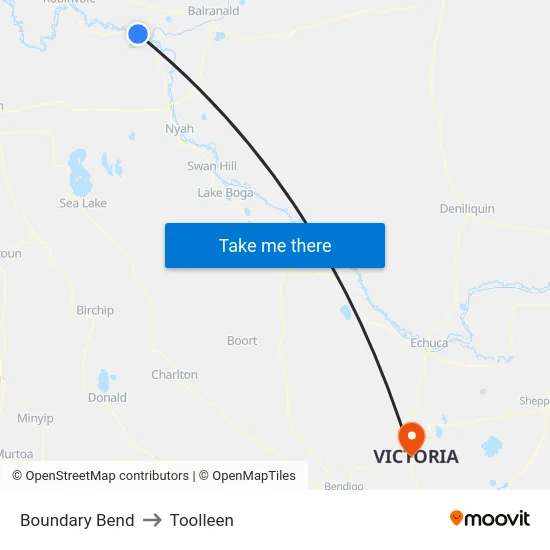Boundary Bend to Toolleen map