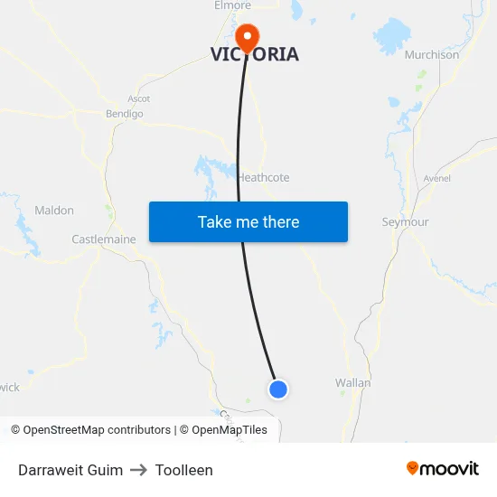 Darraweit Guim to Toolleen map