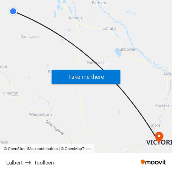 Lalbert to Toolleen map