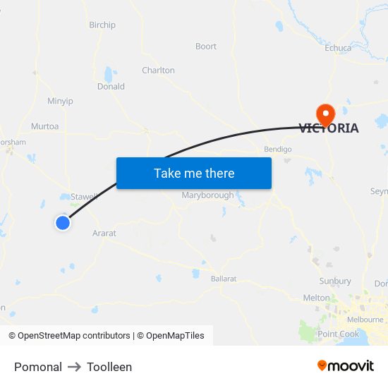 Pomonal to Toolleen map