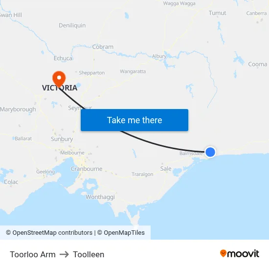 Toorloo Arm to Toolleen map