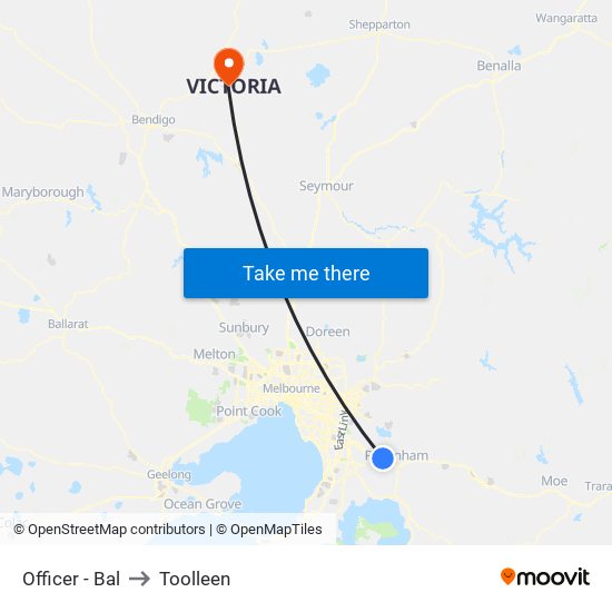 Officer - Bal to Toolleen map