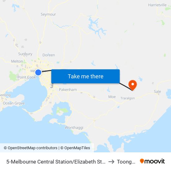 5-Melbourne Central Station/Elizabeth St (Melbourne City) to Toongabbie map