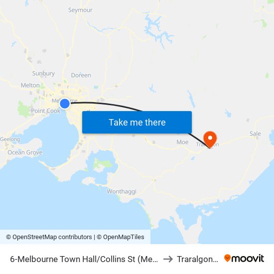 6-Melbourne Town Hall/Collins St (Melbourne City) to Traralgon East map