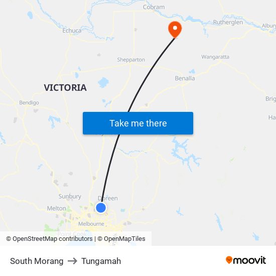 South Morang to Tungamah map