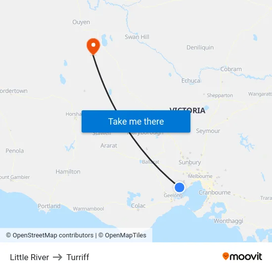 Little River to Turriff map