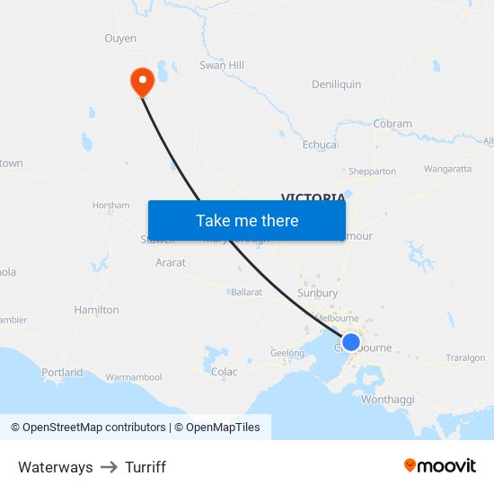 Waterways to Turriff map