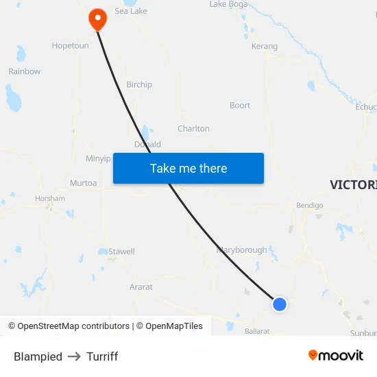 Blampied to Turriff map