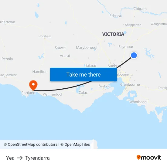 Yea to Tyrendarra map