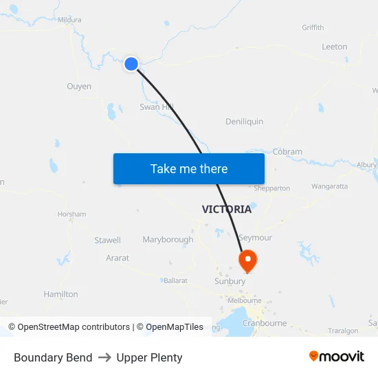 Boundary Bend to Upper Plenty map