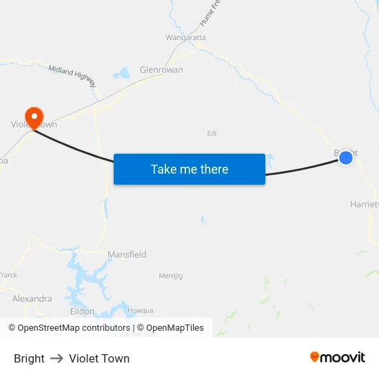 Bright to Violet Town map