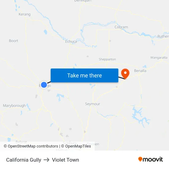 California Gully to Violet Town map