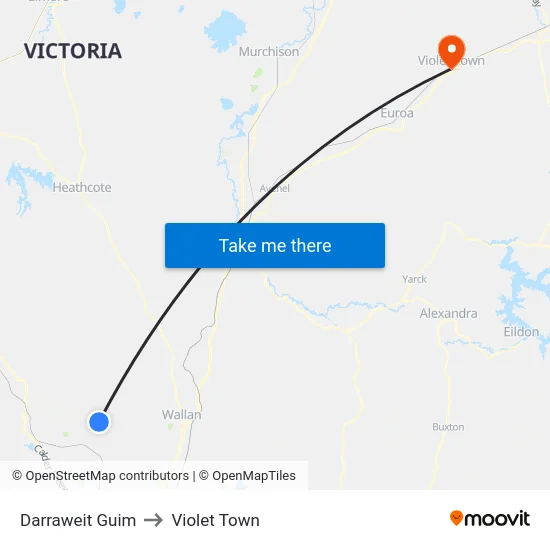 Darraweit Guim to Violet Town map
