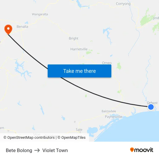 Bete Bolong to Violet Town map