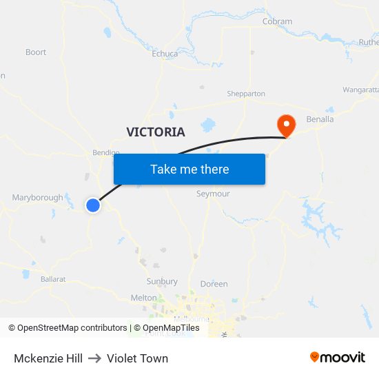 Mckenzie Hill to Violet Town map