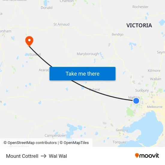 Mount Cottrell to Wal Wal map