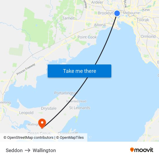 Seddon to Wallington map