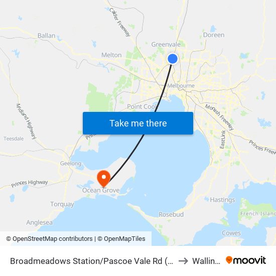 Broadmeadows Station/Pascoe Vale Rd (Broadmeadows) to Wallington map