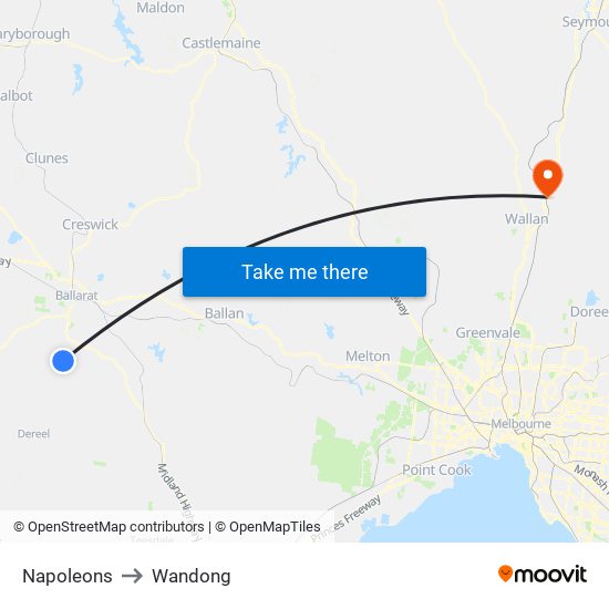 Napoleons to Wandong map