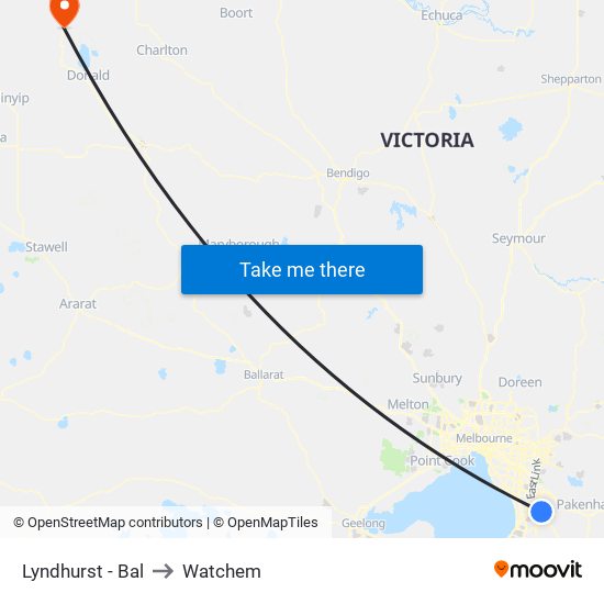 Lyndhurst - Bal to Watchem map